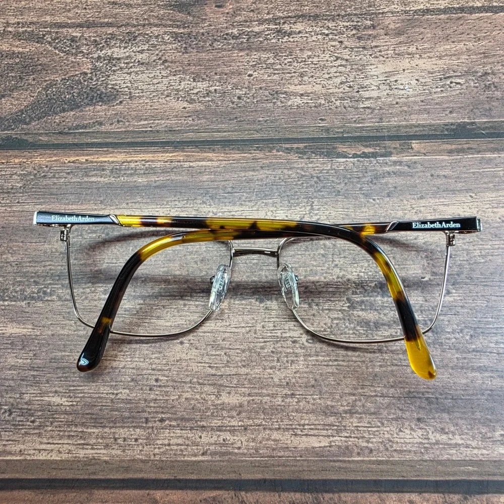Elizabeth Arden Petites Brown Metal Cat Eye Eyeglasses EAPT 109-1S 52-15-135